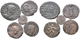 Lot of 5 Roman Imperial Æ coins, to be catalog. LOT SOLD AS IS, NO RETURN