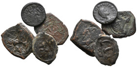Mixed lot of 4 Roman Imperial and Byzantine Æ coins, to be catalog. LOT SOLD AS IS, NO RETURN