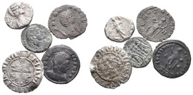 Mixed lot of 5 Roman and Medieval AR and Æ coins, to be catalog. LOT SOLD AS IS, NO RETURN
