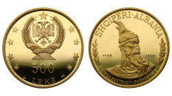 Albania. 500 leke 1968. Proof.