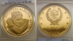 Albania. 200 leke 1968. Proof.