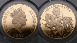 Alderney. Elizabeth II. 5 pounds 2004. Proof.