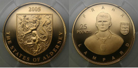 Alderney. Elizabeth II. 25 pounds 2005. Proof.