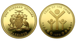 Barbados. 200 dollars 1979. Proof.