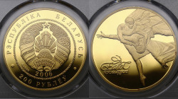 Belarus. 200 roubles 2006. Proof.