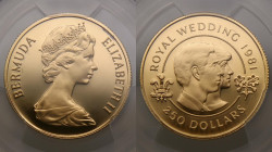 Bermuda. Elizabeth II. 250 dollars 1981. Proof.