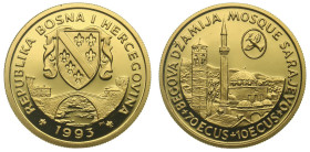 Bosnia-Herzegovina. 70+10 ecus 1993. Proof.