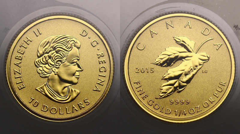 Canada. Elizabeth II. 10 dollars 2015. Proof. ANACS PR70 DCAM. First Release. AG...