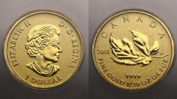 Canada. Elizabeth II. 1 dollar 2015. Proof.