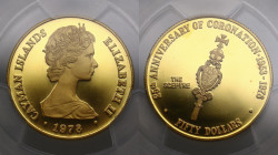 Cayman islands. Elizabeth II. 50 dollars 1978. Proof.
