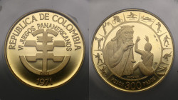 Colombia. 300 pesos 1971. Proof.