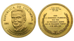 Colombia. 50000 pesos 1991. Proof.
