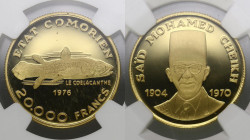 Comoros. 20000 francs 1976. Proof.