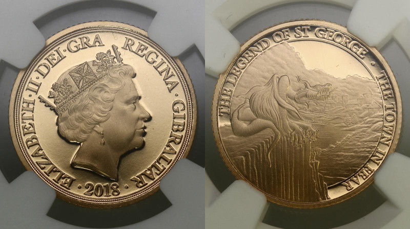 Gibraltar. Elizabeth II. 1 sovereign 2018. NGC PF70 ULTRA CAMEO. First releases....