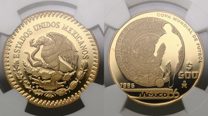 Mexico. 500 pesos 1986. Proof. NGC PF70 ULTRA CAMEO. AGW 0,5 oz. 0,900. 17,28 g....