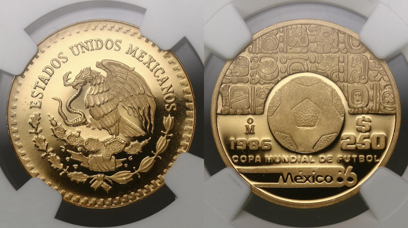 Mexico. 250 pesos 1986. Proof. NGC PF70 ULTRA CAMEO. AGW 0,25 oz. 0,900. 8,64 g....