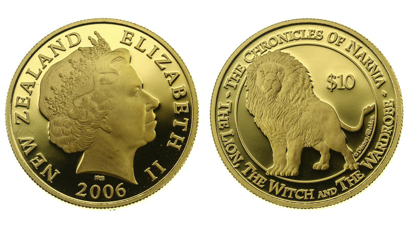 New Zealand. Elizabeth II. 10 dollars 2006. Proof. AGW 1,0 oz. 0,9999. 31,13 g. ...