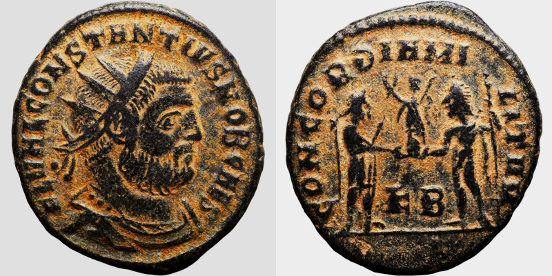 Constantinus I. Chlorus. (293-305 AD). Æ Antoninian. Obv: FL VAL CONSTANTIVS NOB...