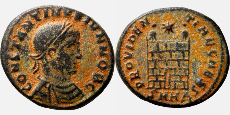 Constantinus I. (307-337 AD). Follis. Antioch. Obv: CONSTANTINVS AVG. laureate b...