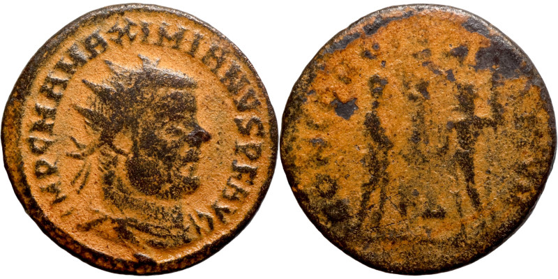 Maximianus. (285-295 AD). Æ Antoninian. Obv: IMP CMA MAXIMIANVS PF AVG. radiate ...