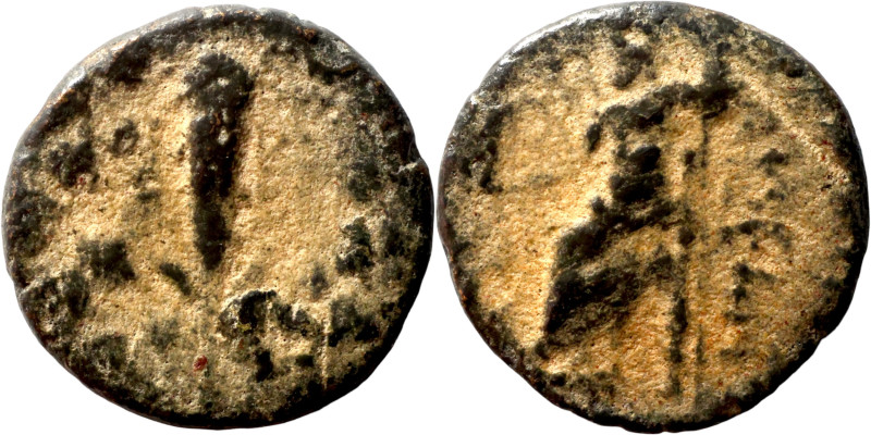 Greek coins 1-4 century bronze

16mm 2,15g