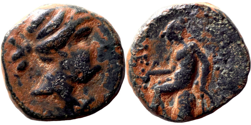 Greek coins 1-4 century bronze

14mm 3,55g