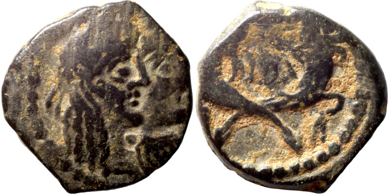 Nabatean coin bronze

18mm 4,00g