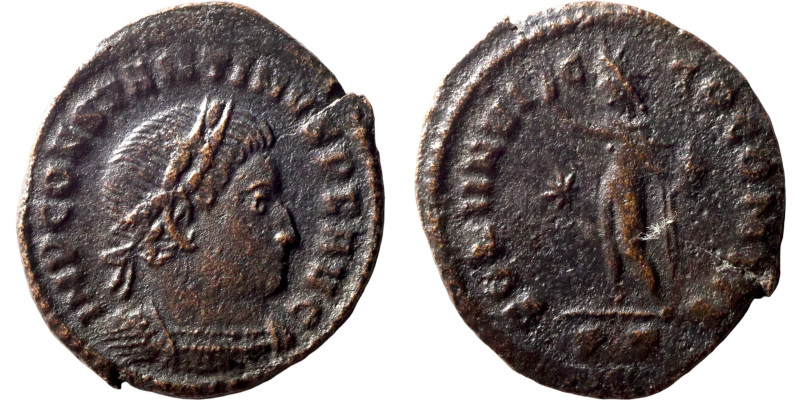 Constantinus I. (307-337 AD). Follis. Aquileia. Obv: CONSTANTINVS AVG. laureate ...