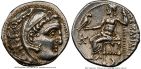 MACEDONIAN KINGDOM. Alexander III the Great (336-323 BC). AR drachm (18mm, 4.50 gm, 12h). NGC Choice XF 5/5 - 4/5. Posthumous issue of Colophon, 310-3...