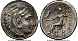 MACEDONIAN KINGDOM. Alexander III the Great (336-323 BC). AR drachm (17mm, 12h). NGC Choice VF. Lifetime issue of Miletus, ca. 325-323 BC. Head of Her...