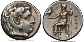 MACEDONIAN KINGDOM. Alexander III the Great (336-323 BC). AR drachm (17mm, 1h). NGC Choice VF. Early posthumous issue of Pamphylia, Side, ca. 323-317 ...