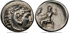 MACEDONIAN KINGDOM. Alexander III the Great (336-323 BC). AR drachm (17mm, 12h). NGC VF. Early posthumous issue of Pamphylia, Side, ca. 323-317 BC. He...