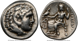 MACEDONIAN KINGDOM. Alexander III the Great (336-323 BC). AR drachm (17mm, 12h). NGC VF. Early posthumous issue of Lampsacus, ca. 323-317 BC. Head of ...