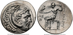 PAMPHYLIA. Aspendus. Ca. 212-181 BC. AR tetradrachm (33mm, 12h). NGC XF, light marks. Late posthumous issue in the name and types of Alexander III the...