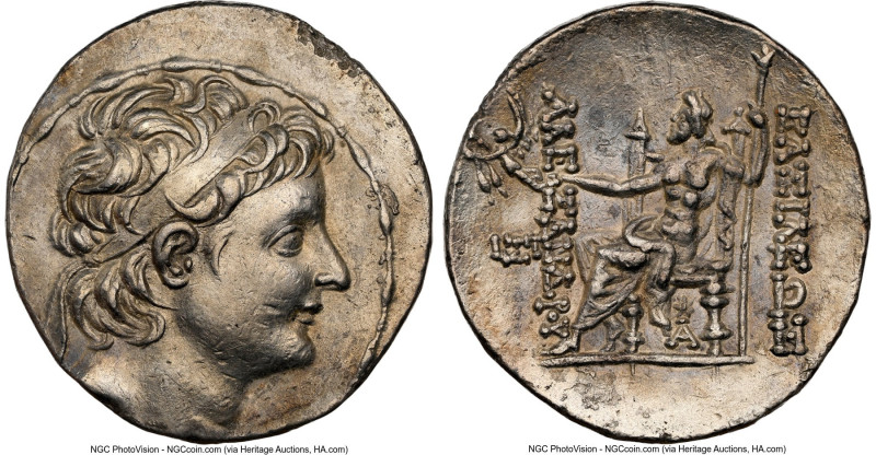 SELEUCID KINGDOM. Alexander II Zabinas (128-122 BC). AR tetradrachm (30mm, 16.45...