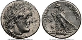 PTOLEMAIC EGYPT. Ptolemy II Philadelphus (285/4-246 BC). AR stater or tetradrachm (26mm, 12h). NGC Choice VF, brushed, punch narks, graffito. Alexandr...