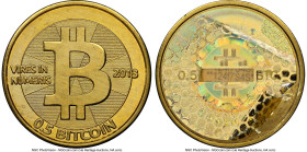 Casacius brass Unloaded (Redeemed) 0.5 Bitcoin (BTC) 2013 MS66 NGC, Ahonen-pg 100. Total Issued 3,084. Series 2. Type PF. 25.4mm. Firstbits 124f7S4S. ...