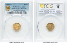 Spanish Colony. Isabel II gold Peso 1865/0 AU Details (Edge Damaged) PCGS, Manila mint, KM142, Fr-3. HID09801242017 © 2024 Heritage Auctions | All Rig...