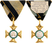 German States Schwarzburg-Rudolstadt Military Long Service Decoration Gold Cross for Officers for 20 Years 1850