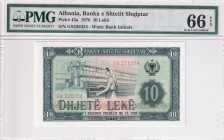 Albania, 10 Lekë, 1976, UNC, p43a