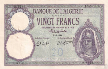Algeria, 20 Francs, 1941, XF, p78c