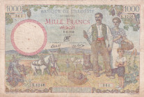 Algeria, 1.000 Francs, 1942, FINE, p89