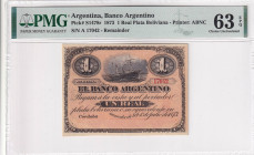 Argentina, 1 Real, 1873, UNC, pS1478r, REMAINDER