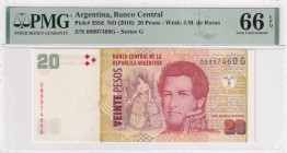Argentina, 20 Pesos, 2016, UNC, p355d