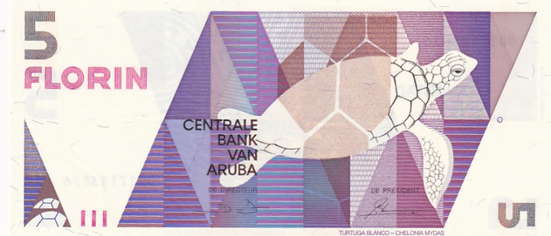 Aruba, 5 Florin, 1990, UNC, p6

Estimate: USD 30-60