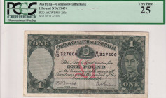 Australia, 1 Pound, 1942, VF, p26b