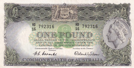 Australia, 1 Pound, 1953/1960, XF(+), p30