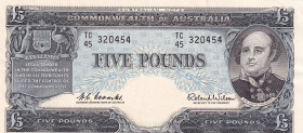 Australia, 5 Pounds, 1960/1965, VF, p35a