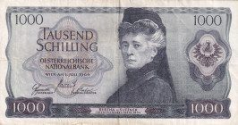 Austria, 1.000 Schilling, 1966, VF, p147a