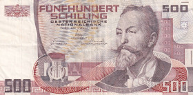Austria, 500 Schilling, 1985, VF, p151